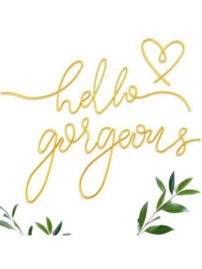 Hello Gorgeous Metal Wall Art Decor Minimalist Decoration Metal